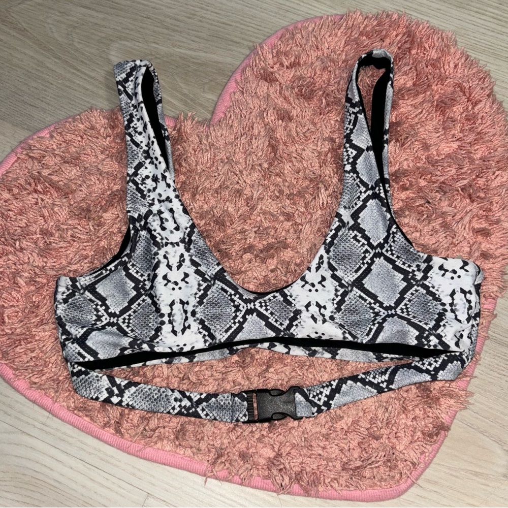 Snake print bikini top